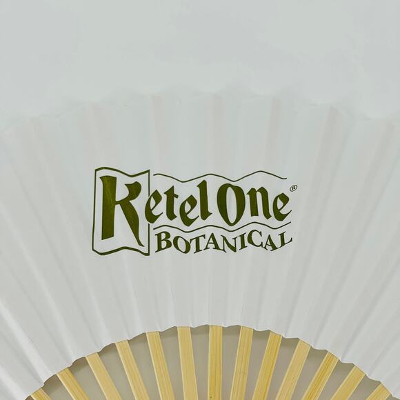 Ketel One Botanical White Foldable Portable Personal Handheld Paper Fan - NWOT - Picture 4 of 14